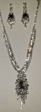 Clear Rhinestone Necklace Set