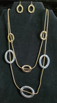 Gold and Silver Circle Necklace Set