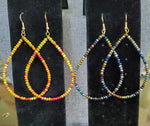 Teardrop Multi-Color Bead Earring