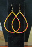 Teardrop Multi-Color Bead Earring