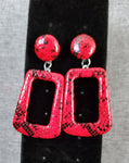 Snake Print Earrings