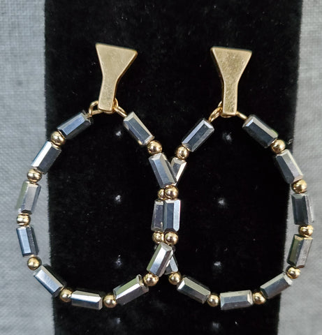 Pewter and Gold Earrings