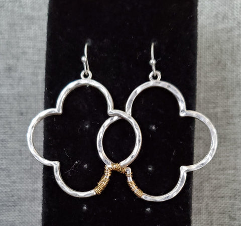 Silver Quatrefoil Earrings