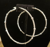 Big Rhinestone Hoop Earrings