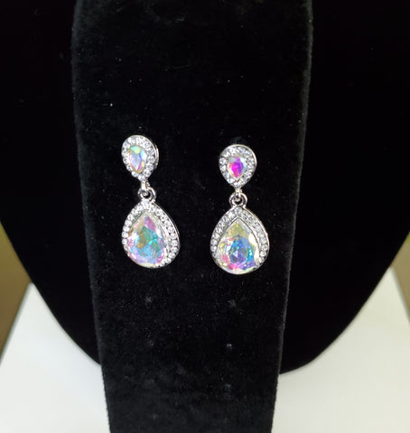 Rhinestone "Princess" Teardrop Earrings