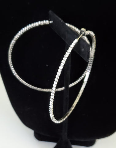 Rhinestone Big Hoop Earrings