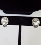 Rhinestone Stud Earrings- (Clip-on)