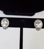 Rhinestone Stud Earrings- (Clip-on)