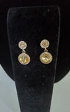 Rhinestone Smoke Gold Earring