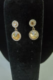 Rhinestone Smoke Gold Earring