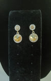 Rhinestone Smoke Gold Earring