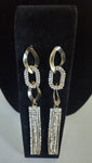 Rhinestone Link Dangle Earrings