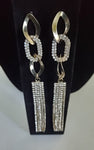 Rhinestone Link Dangle Earrings