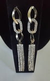 Rhinestone Link Dangle Earrings