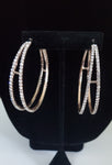 Rhinestone Double Hoop Earrings