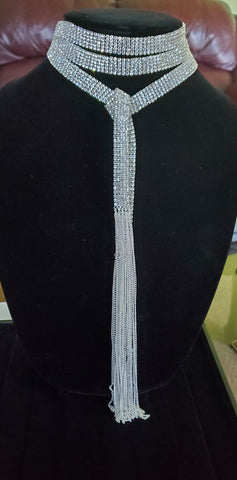 Rhinestone Multi-use Necklace, Choker, Belt