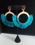 Wood Fringe Earrings