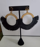 Wood Fringe Earrings