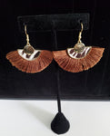 Brown Fringe Earrings