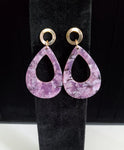 Marble Print Teardrop Earrings