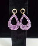 Marble Print Teardrop Earrings