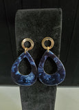 Marble Print Teardrop Earrings