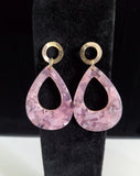 Marble Print Teardrop Earrings