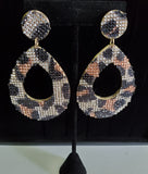 Large Rhinestone Teardrop Earrings