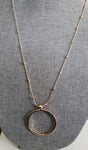 Gold Long Circle Necklace Set