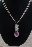 Crystal Teardrop Gem Pendant Necklace