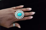 SunKissed Queen Turquoise Gem Ring and Bracelet Set