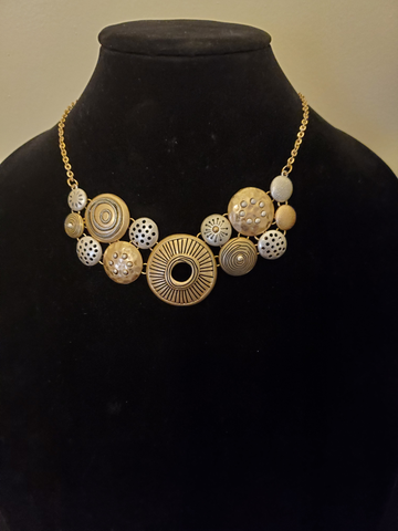 Gold and Bronze Multi-Circle Necklace