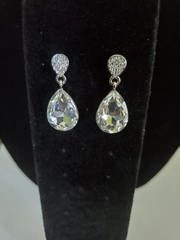 Rhinestone Teardrop Earrings