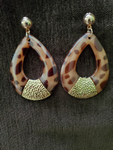 Teardrop Earrings with Gold Accent