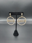 Queen Rhinestone Circle Earrings