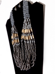 Twisted Multi-String Beaded Necklace Set