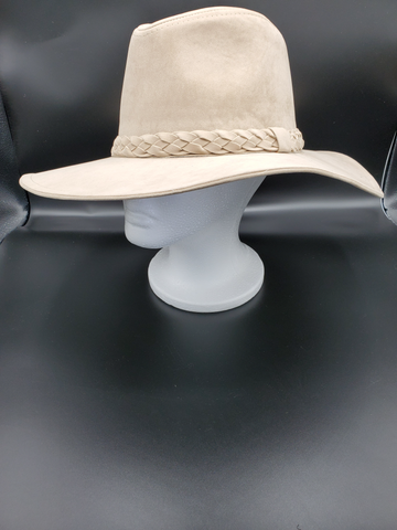 Wide Brim Fedora Hat with Braid Band