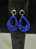 Marble Print Teardrop Earrings