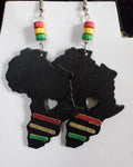 Africa Wood Earrings