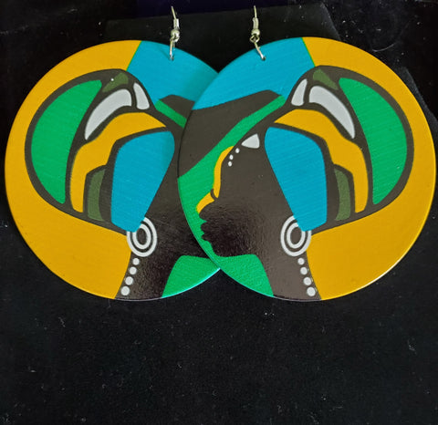 African Queen HeadWrap Earrings