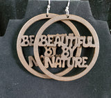 Beautiful By Nature Large Wood Circle Earrings