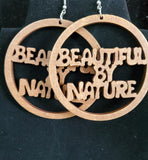 Beautiful By Nature Large Wood Circle Earrings