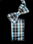 Plaid Bow Tie and Handkerchief