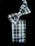 Plaid Bow Tie and Handkerchief