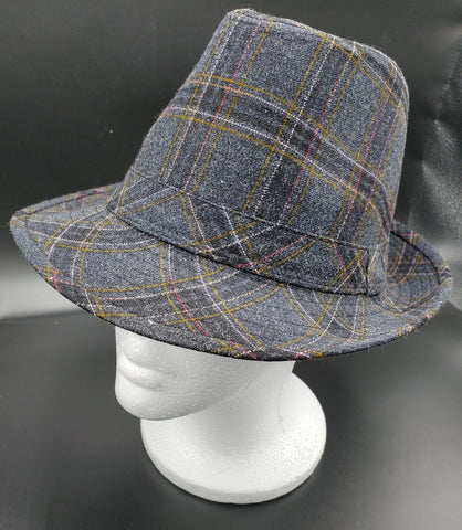 Plaid Fedora Hat-UNISEX