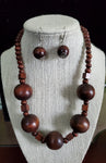 Wood Bead Necklace Set