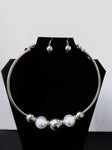 Large Pearl and Gold Choker Set