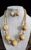 Wood Bead Necklace Set