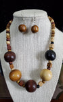 Wood Bead Necklace Set