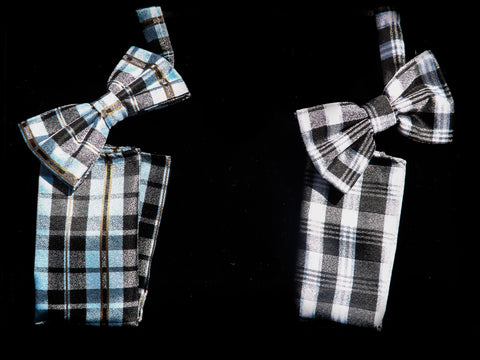 Plaid Bow Tie and Handkerchief